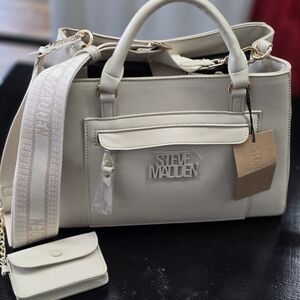 Steve Madden Cream Handbag with Strap